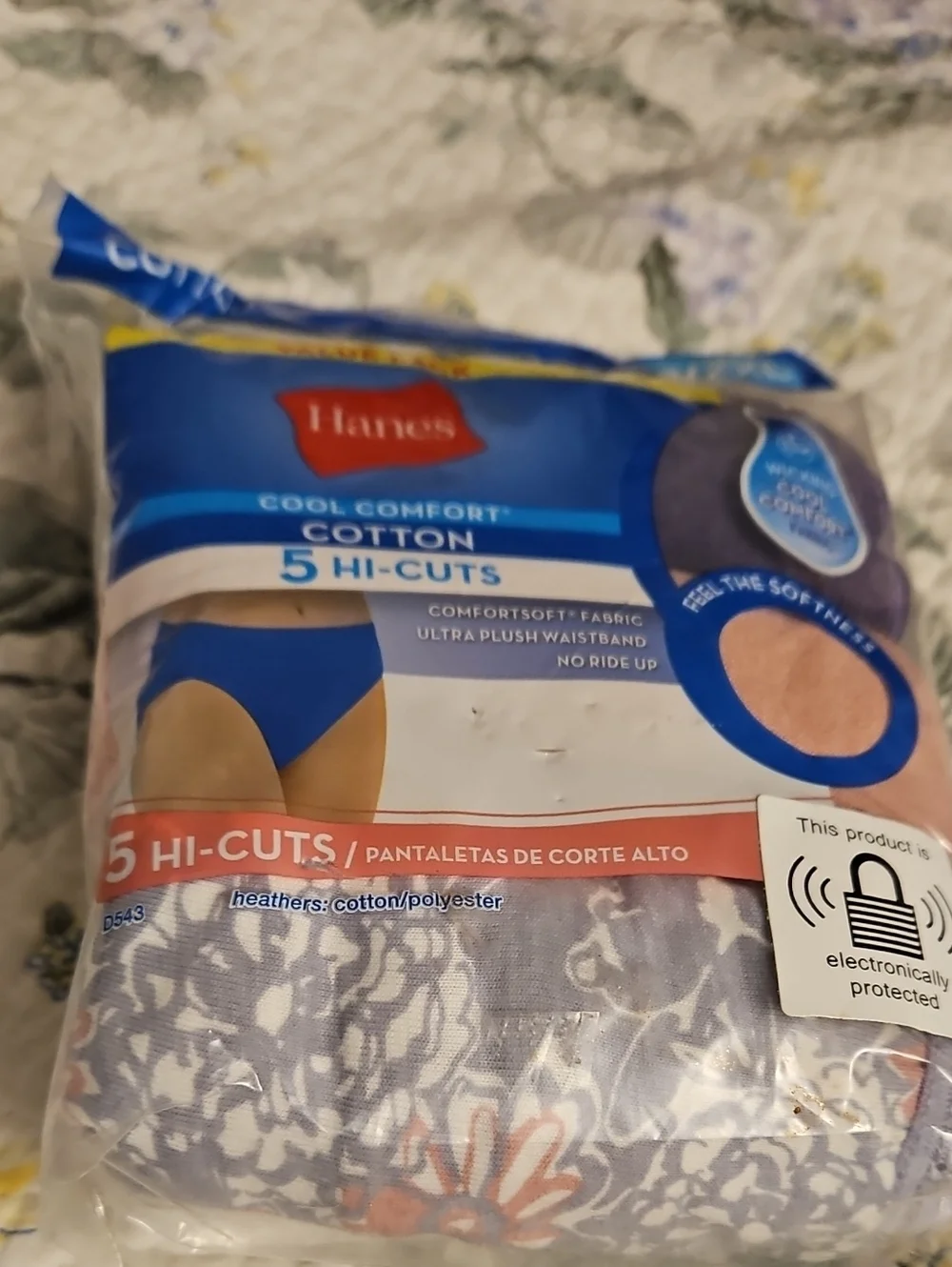 Hanes 5-Pack Hi-Cut Briefs – Blue, Gray, White K99